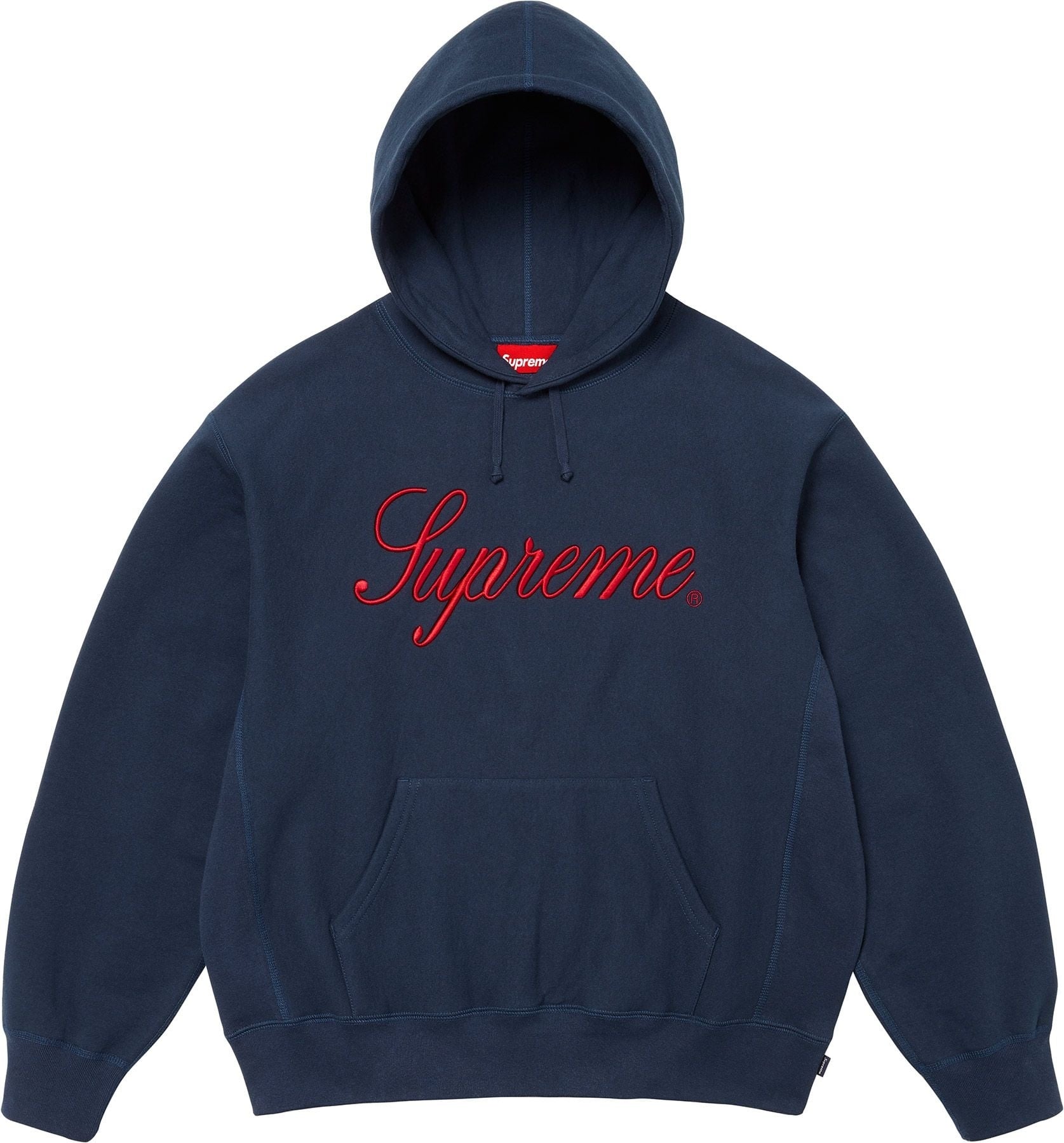 Embroidered Script Hooded Sweatshirt view 5